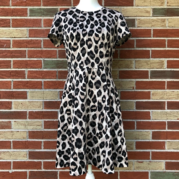 Eliza J Dresses & Skirts - 🐆 Eliza J Leopard Print Short Sleeve Fit & Flare Dress
